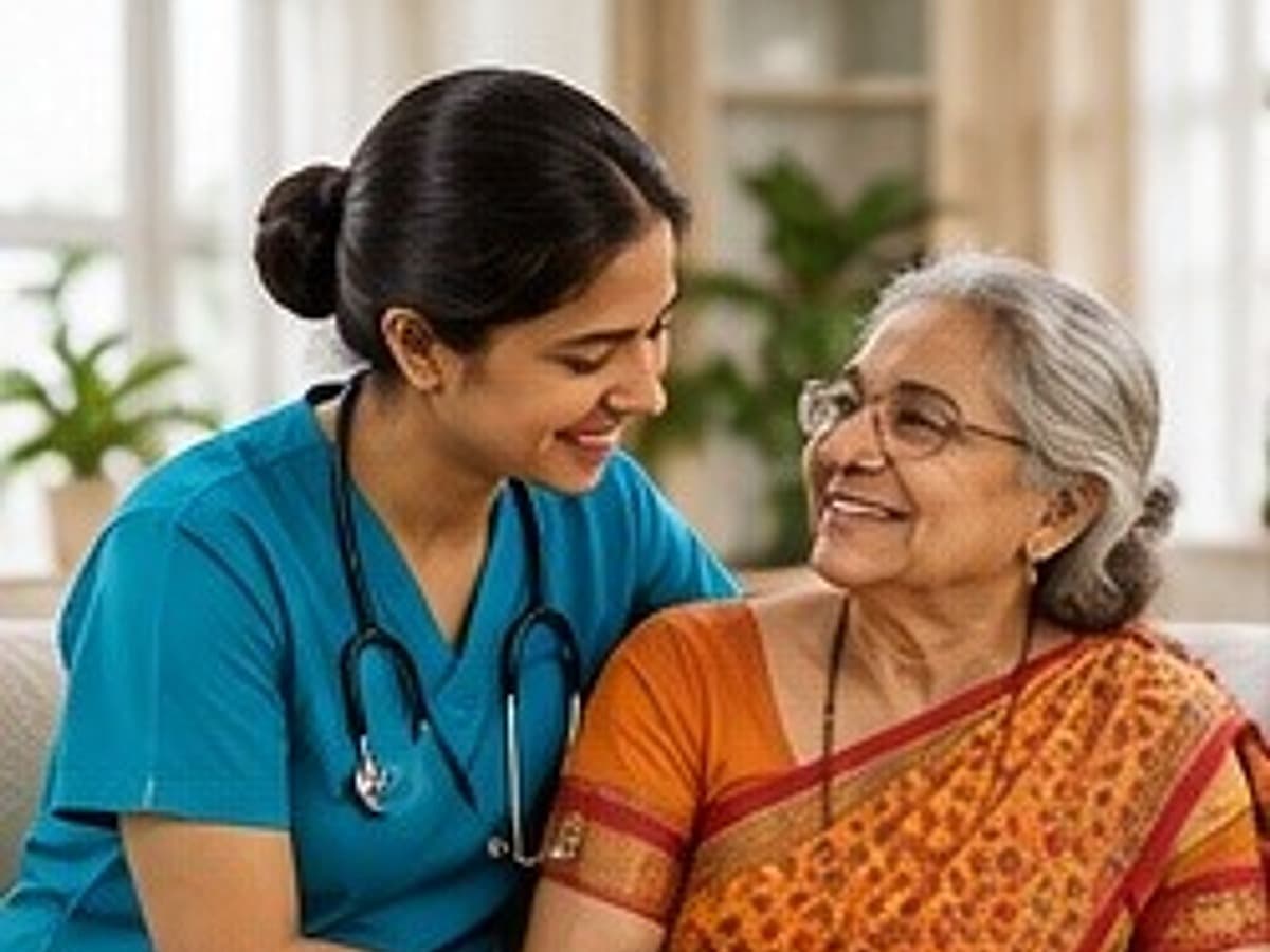 Female Nurse at Home